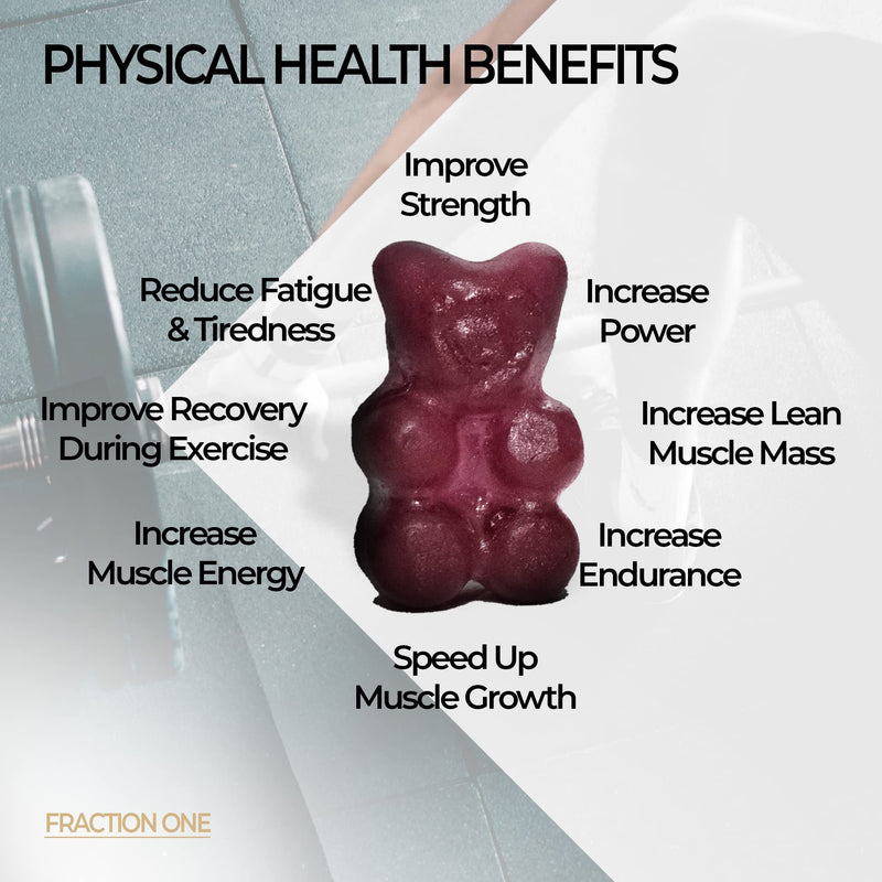 Creatine Gummies - 60 Creatine Gummies - 3000mg of Creatine Monohydrate Per Serving - Berry Flavoured Creatine - Pre Workout Gym Gummy, Suitable for Men & Women - BeesActive Australia