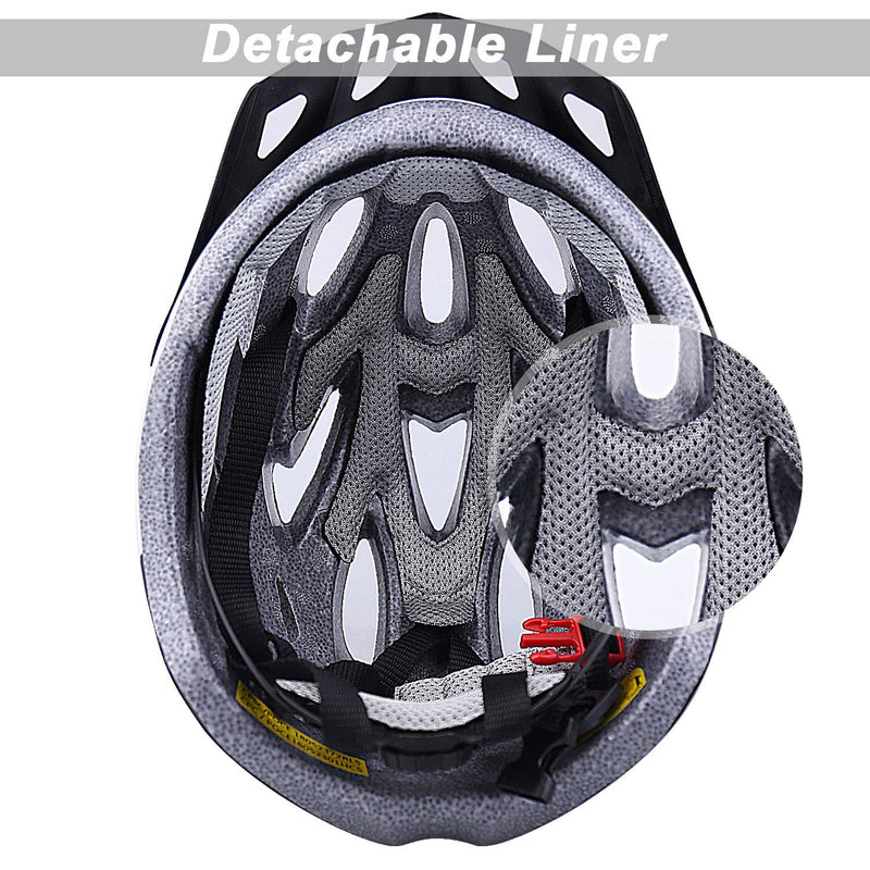 Shinmax Adult Bike Helmet,Bicycle Helmet with Removable Visor.Climbing Specialized Road Helmet Adjustable Lightweight Ultralight Cycling Helmet for Men Women Safety Protection SM-T99 Black - BeesActive Australia