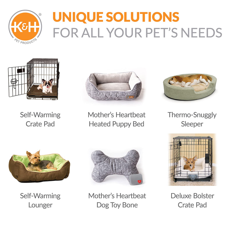 K&H Pet Products Mother’s Heartbeat Dog Anxiety Crate Pad for Dogs and Puppies (Fleece or Water-Resistant) Small breed beat 14 X 22 Inches - BeesActive Australia