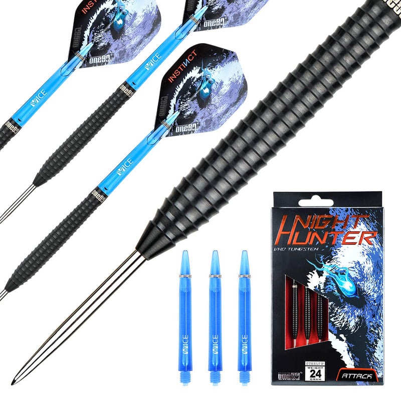 ONE80 90% Tungsten Steel Tip Darts Sets Chameleon, Night Hunter Professional Darts Set Attack 22g - BeesActive Australia