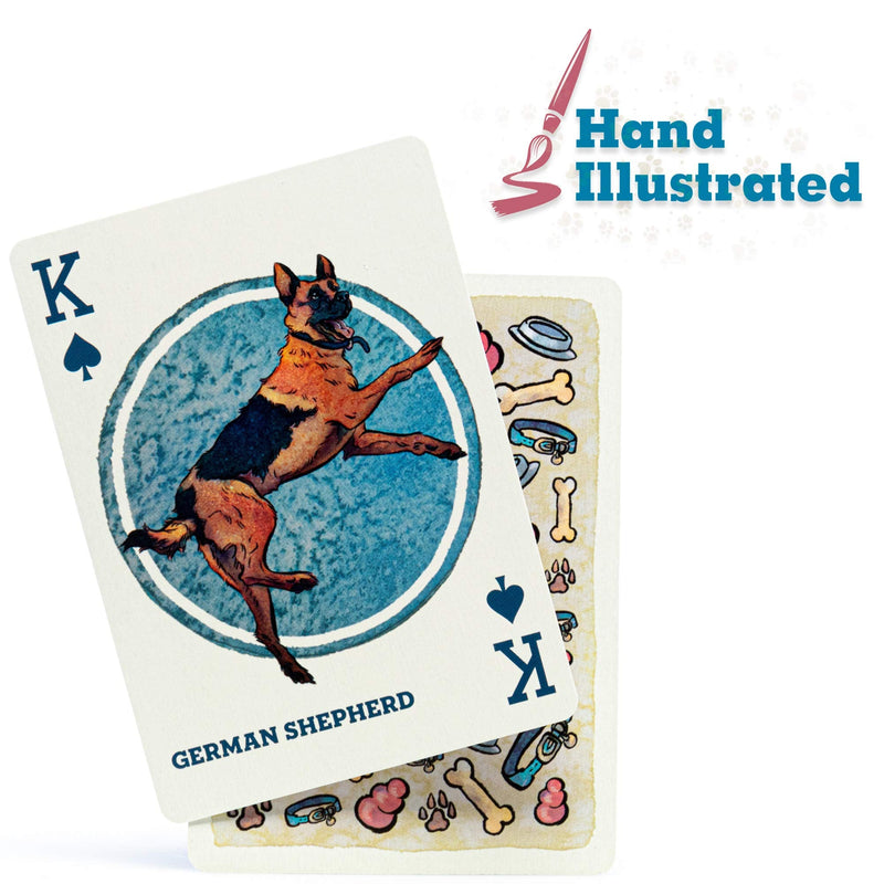 Dogs & Puppies Playing Cards - 100+ Dog & Puppy Illustrations, Two Decks of Assorted Breeds - Pictures of Pets for Animal Lovers - Family Games, Hobbies, & Collections - Cute Pet Themed Collectibles - BeesActive Australia