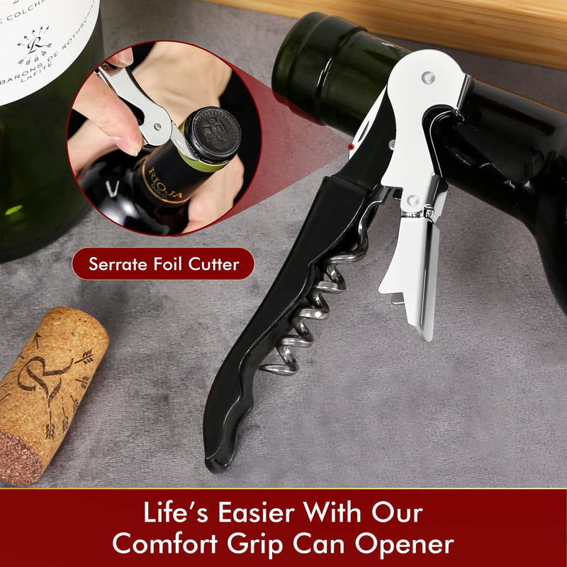 Professional Waiter Corkscrew Wine Openers Set (4 PCS),Upgraded With Heavy Duty Stainless Steel Hinges Wine Key for Restaurant Waiters, Sommelier, Bartenders - BeesActive Australia