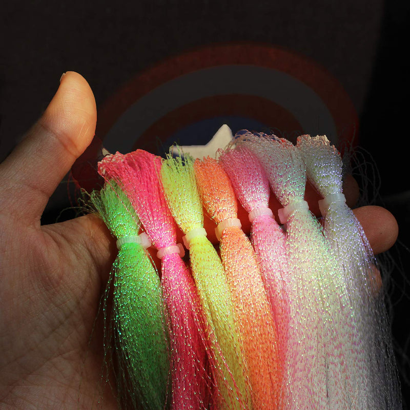 Tigofly 14 Packs 7 Colors UV Crystal Flash Holographic Tinsel Krystal Twisted Flashabou Sparkle Streamer Fly Tying Materials - BeesActive Australia