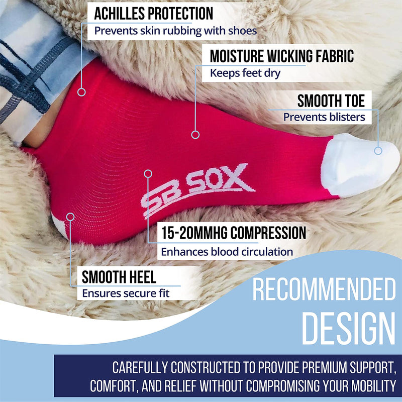 SB SOX Lite Plantar Fasciitis Compression Socks (2 Pairs) for Women & Men - Lowcut Socks for Running, Athletic, Daily Use Solid-black X-Large - BeesActive Australia
