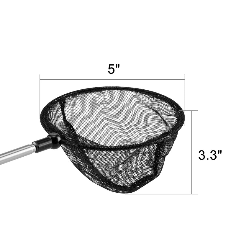 Filhome Telescopic Aquarium Fish Net, Fine Mesh Round Fish Net for Fish Tank with Extendable Long Handle 5 inch - BeesActive Australia