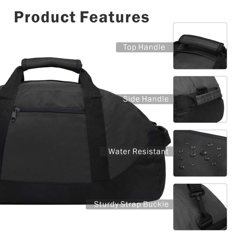 BuyAgain Duffle Bag, 18" Travel Carry On Sport Duffel Gym Bag with Top Handle For men Or Women Black - BeesActive Australia