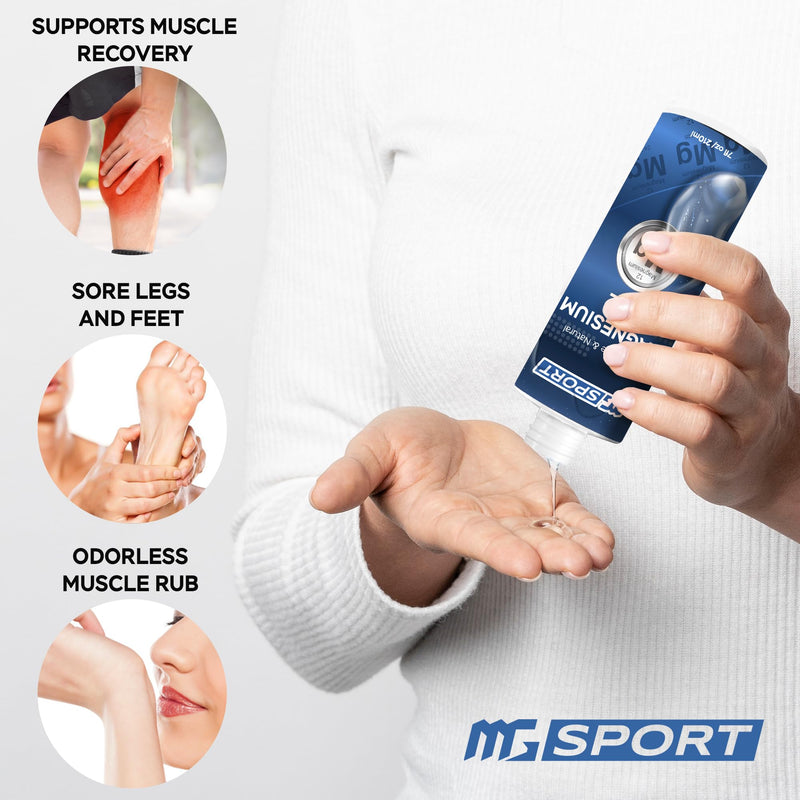 High Absorption Magnesium Gel for Leg Cramps - Muscle Recovery Gel from The Dead Sea for Sore Muscles - Less Itch & Less Sting Than Magnesium Oil - BeesActive Australia