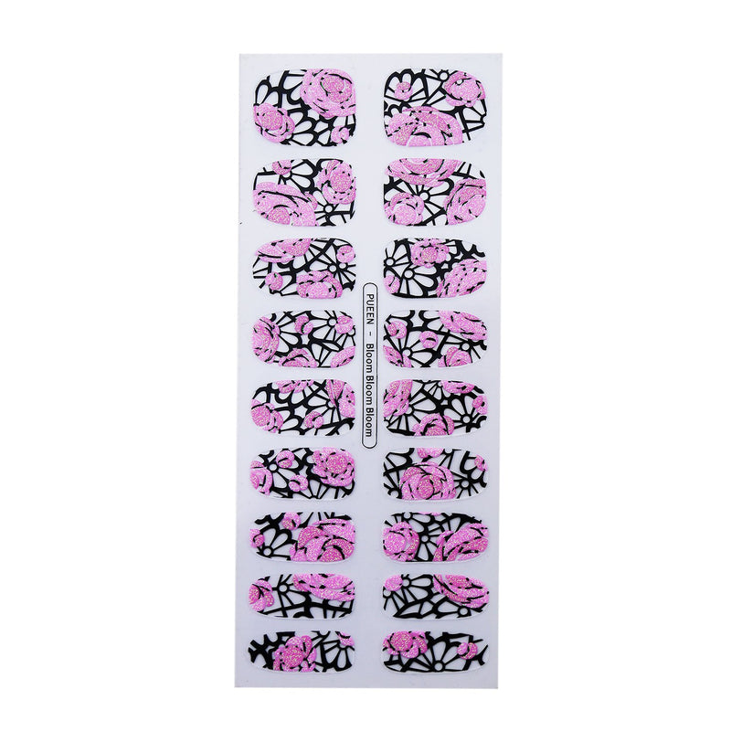 PUEEN 3D Jeweled Nail Wraps Collection BLING IT UP - 5 Pack (18 Strips Each) Nail Wraps/Nail Strips/Nail Foils/Nail Stickers/Nail Decals/Nail Patches in New High Fashion Designs-BH000526 - BeesActive Australia