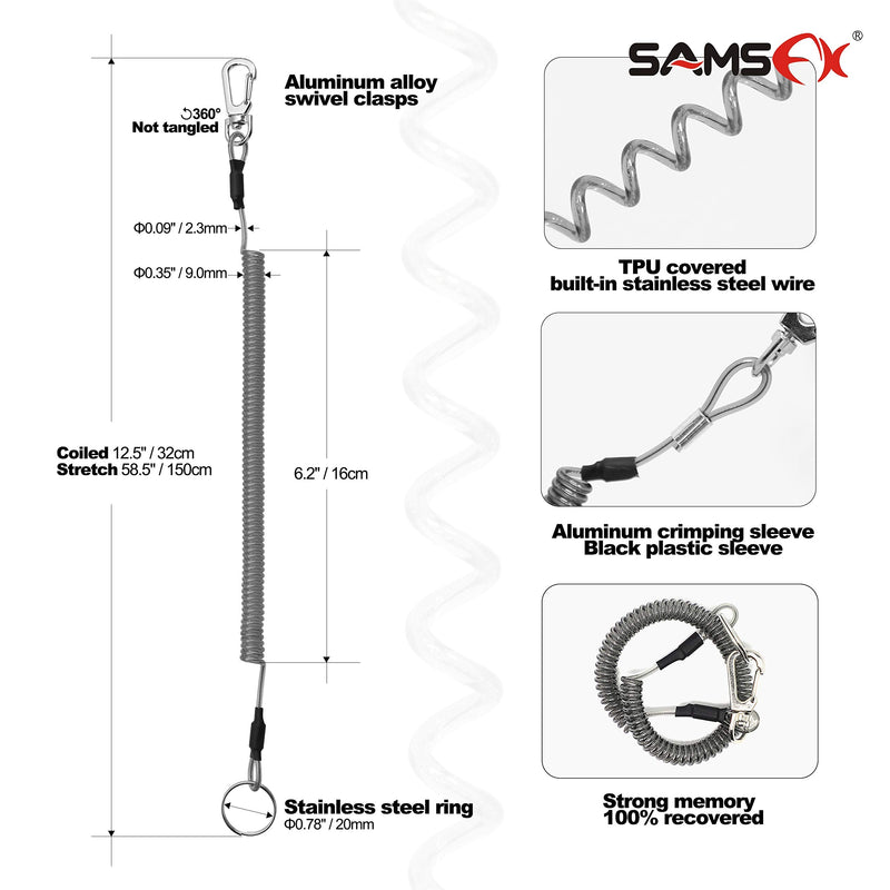 SAMSFX Fishing Braid Line Scissors Shears with Non-Slip Grip Handles (Black Handle) Black Handle - BeesActive Australia