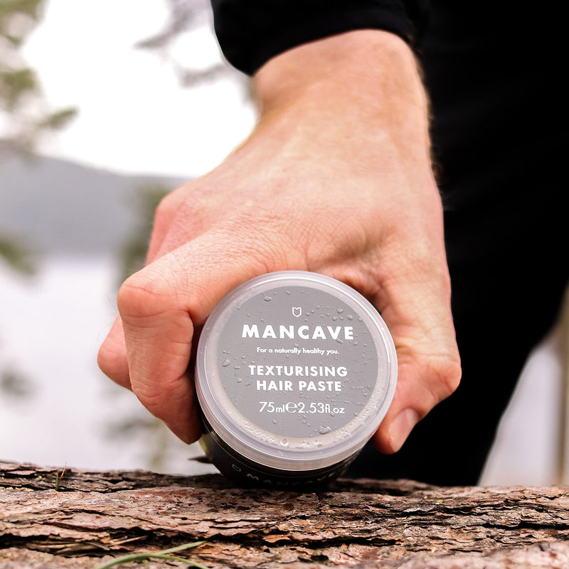 ManCave Texturising Hair Paste 75ml for Men, Natural looking Texture and Definition, Natural Formulation, Vegan Friendly, Recyclable Packaging - BeesActive Australia