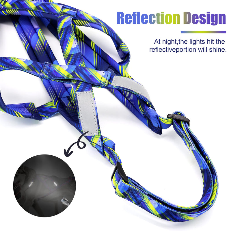 PET ARTIST Dog Weight Pulling Harness,Speed Training,Work Out Dog Sled Harness for Medium,Large Dogs Blue XL:Neck 18"(46cm),Back:22.5-26.5"(58-68cm) - BeesActive Australia