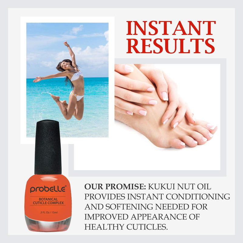 Probelle Kukui Nut Oil Botanical Cuticle Oil, conditions and softens cuticles for healthy nails and cuticle growth, .5oz/ 15 mL - BeesActive Australia