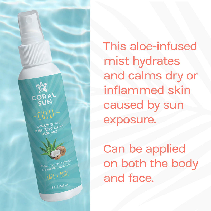 Coral Sun Aloe Spray, Hydrating, Face and Body Mist - BeesActive Australia