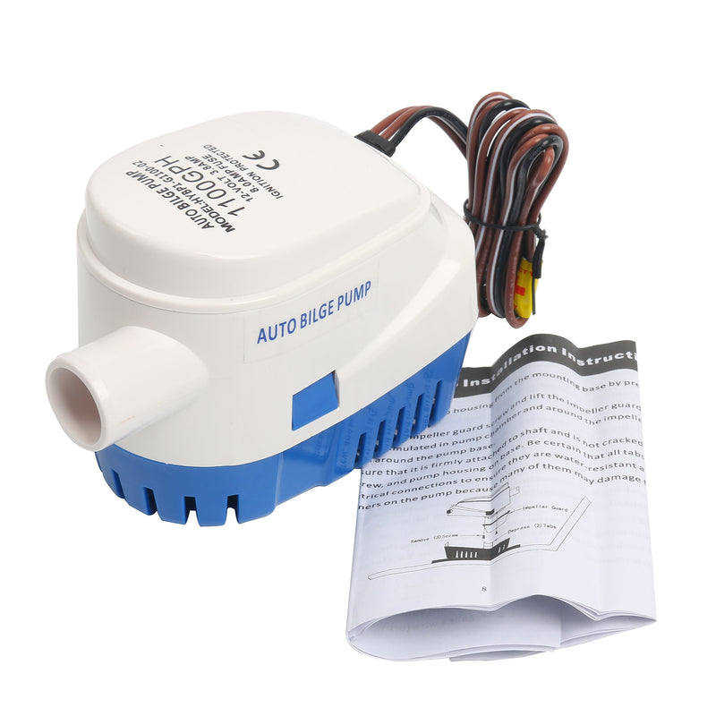 [AUSTRALIA] - Amarine Made 12V Automatic Submersible 1100GPH Boat Bilge Water Pump Auto with Float Switch-New (Current 3.8A) 