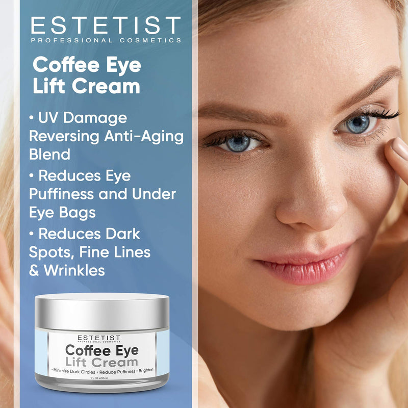 Caffeine Infused Coffee Eye Lift Cream - Reduces Puffiness, Brightens Dark Circles, & Firms Under Eye Bags - Anti Aging, Wrinkle Fighting Skin Treatment eyes - BeesActive Australia