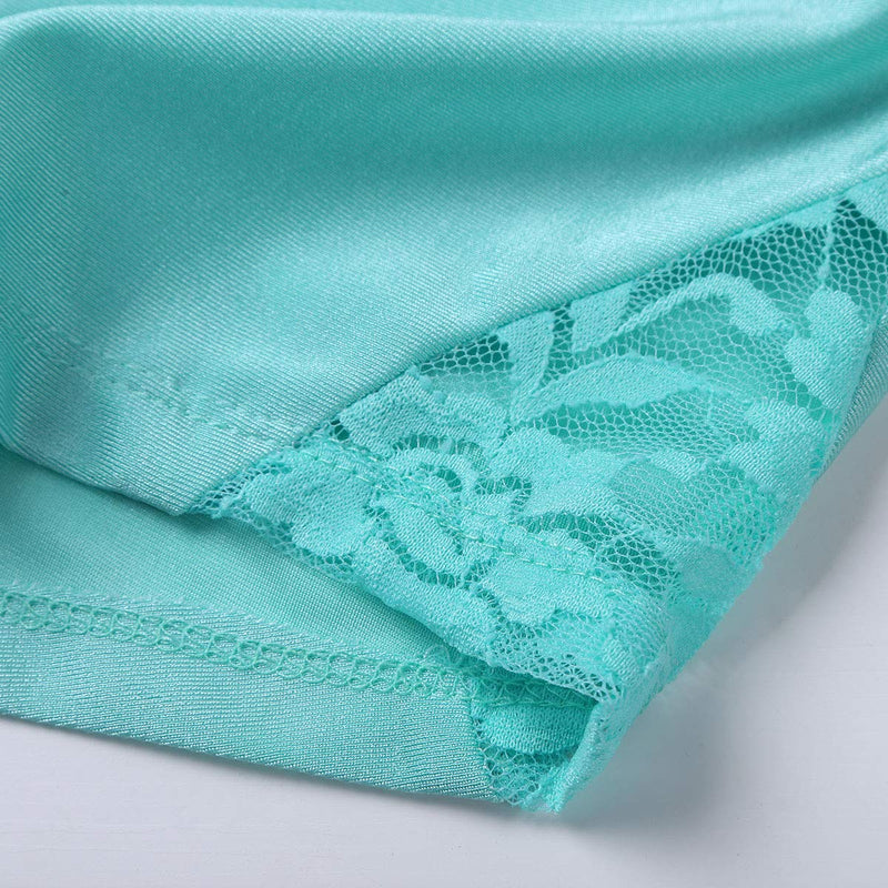 Agoky Little Big Girls Ballet Gym 2PCS Sequins Mermaid Tank Top Shorts Set Tankini Swimwear or Gymnastics Leotard Mint_green Floral Lace 6 - BeesActive Australia