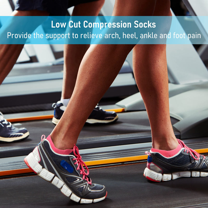 CWVLC Unisex Cushioned Compression Athletic Ankle Socks Multipack Medium 6-pairs Mix-colors - BeesActive Australia