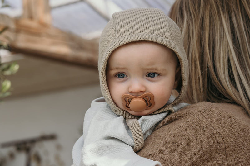 BIBS Pacifiers - Supreme Collection | BPA-Free Baby Pacifier | Made in Denmark | Set of 2 Ivory/Sage Color Premium Soothers | Size 6-18 Months - BeesActive Australia