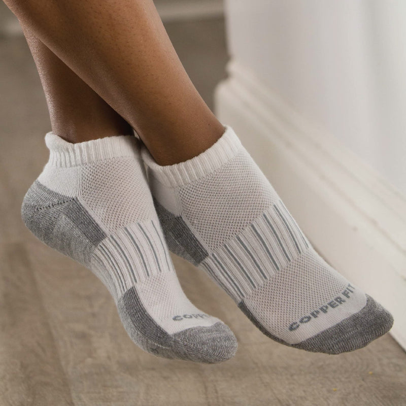 Copper Fit Ankle Length Sport Socks, 3 Pair Large-X-Large White - BeesActive Australia