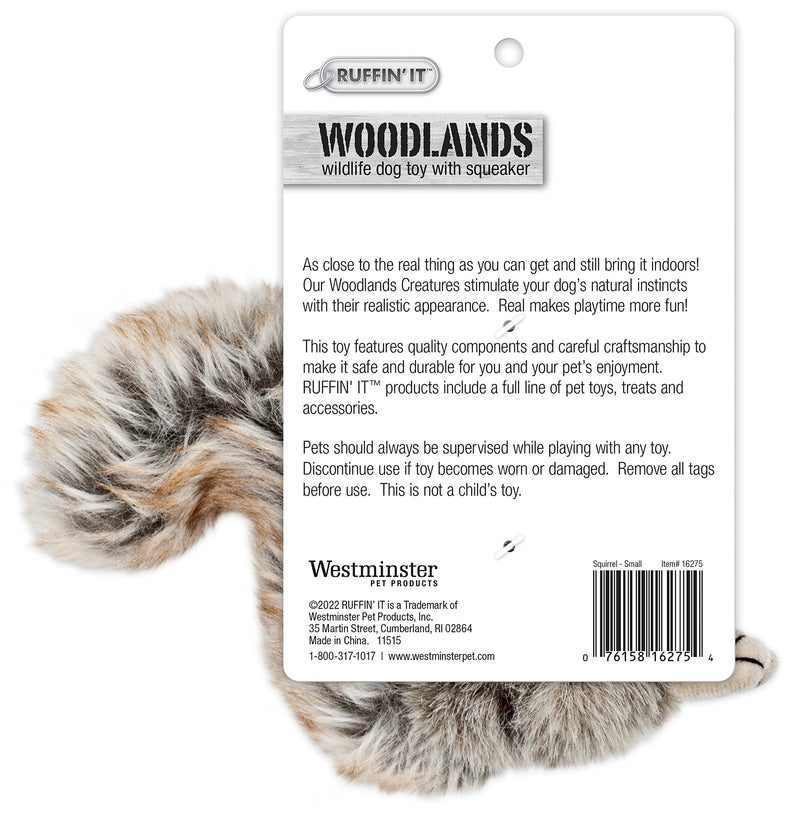 Reaowazo Woodlands Plush Squirrel Dog Toy, Small - BeesActive Australia