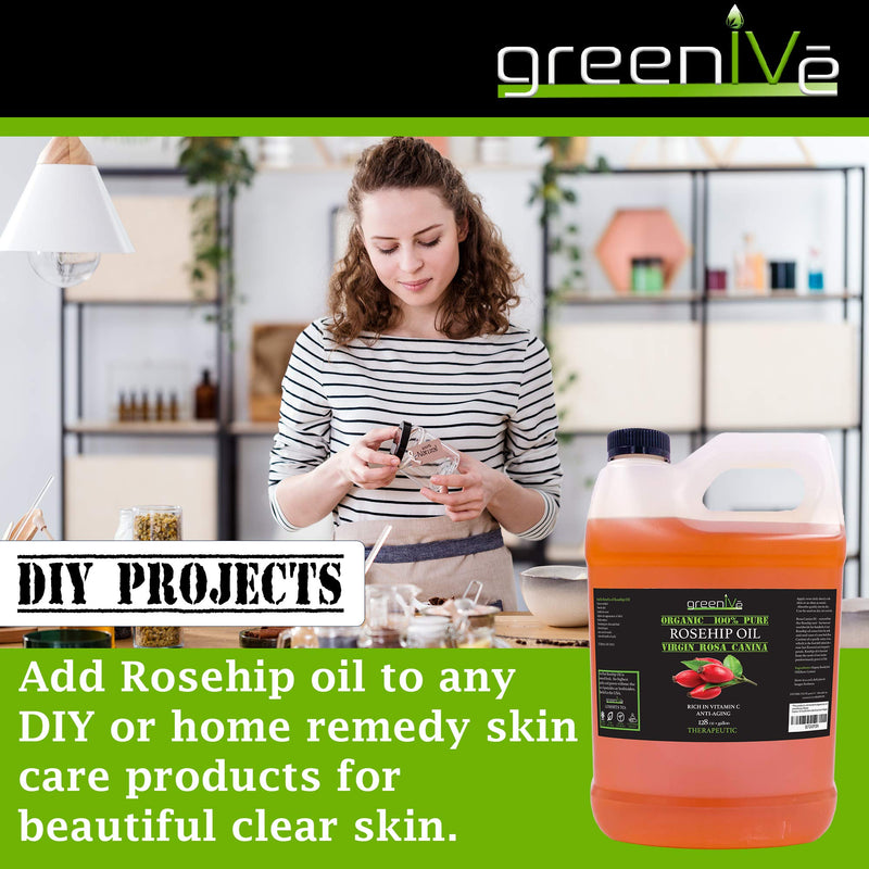 GreenIVe Rosehip Oil Rosa Canina 100% Pure Cold Pressed Virgin Oil Exclusively on Amazon (8 Fl Oz) 8 Fl Oz - BeesActive Australia