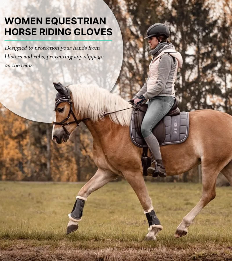 Thapower Women Horse Riding Gloves Winter Equestrian Horseback Gloves Lady Youth Girl Outdoor Star Pattern Mitts Perfect for Biking Cycling Gardening Pink Large - BeesActive Australia