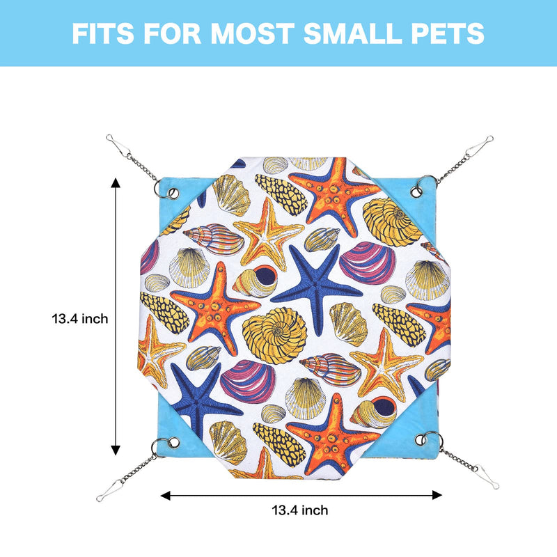 Petmolico Hamster Cage Hammock, Two Tier Small Aniaml Swinging Bunkbed Hideout Nap Sack Pet Cage Accessories for Sugar Glider Squirrel Guinea Pigs Rat Ferret Starfish - BeesActive Australia