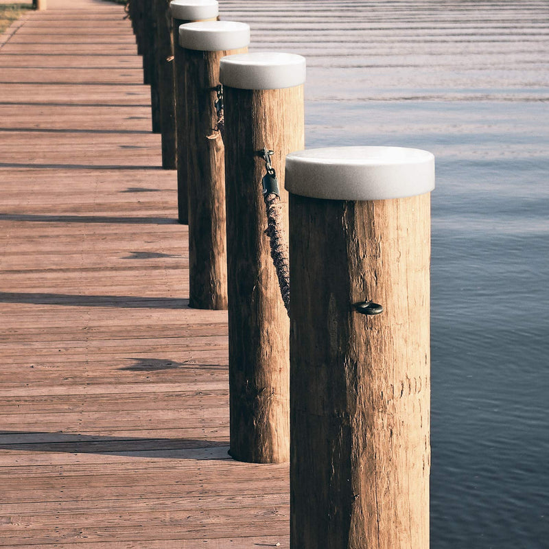 [AUSTRALIA] - Marine Dock Piling Cap, Flat Top Design, Piling Cone, 100% Polyethylene Material, Lasts up to 10+ Years, Made in USA Black 9.5" 