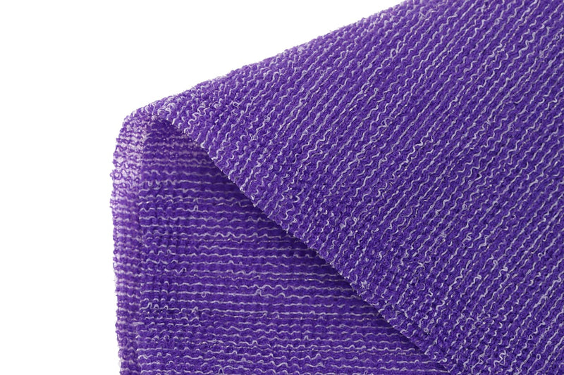 Extra Rough, Exfoliating Washcloth [Made in Japan] Exfoliating Towel Special Texture Makes Fluffy Foam Lather, Back Scrubber, Dead Skin Cell Remover [Loofah for Women and Men] (2pcs Set) 2pcs Set(black, Purple) - BeesActive Australia