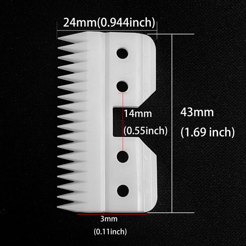 18 Teeth Ceramic and Steel Clipper Blades for Oster Fast Feed, A5 Dog Grooming Clipper, Replacement Ceramic Blades Compatible with Andis Detachable Blade Parts, Wahl KM Series Cutter - BeesActive Australia