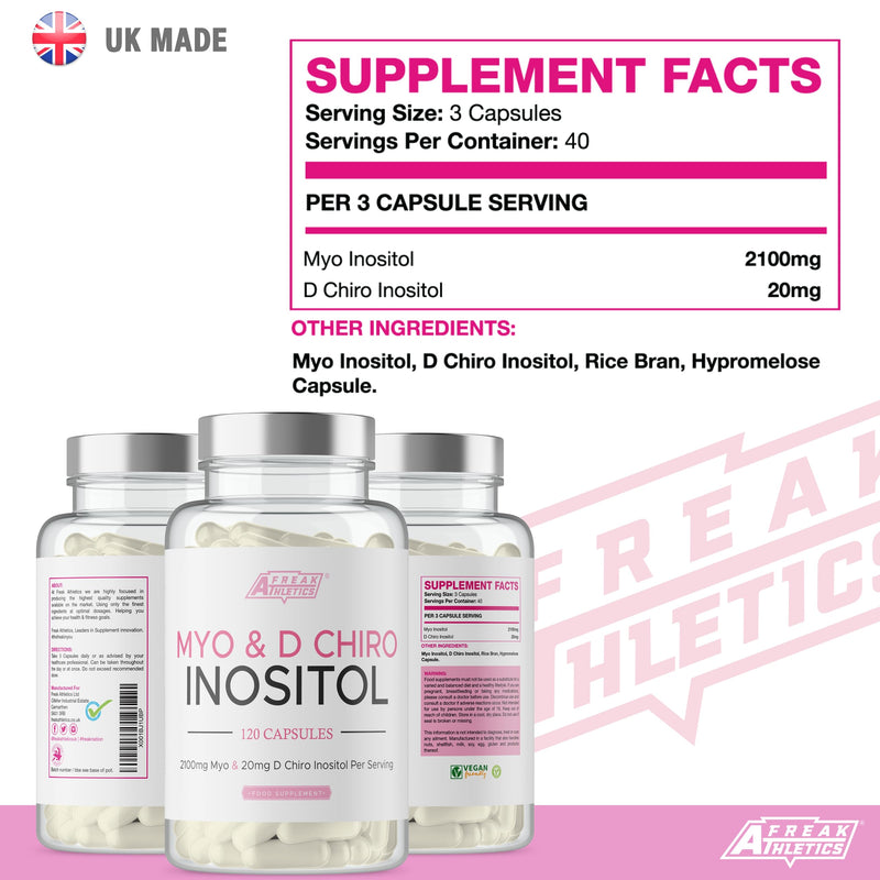 Myo Inositol & D Chiro Inositol - Supports Women with PCOS - Promotes Hormonal Balance & Normal Ovarian Function - 120 Capsules - BeesActive Australia