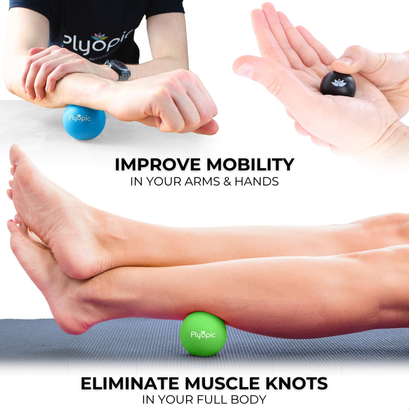 Plyopic Trigger Release Massage Ball Set � for Targeted Trigger Point Therapy, Deep Tissue Muscle Recovery, Myofascial, Foot Plantar Fasciitis Relief, Full Body Mobility - Back Neck Arms Hands Feet - BeesActive Australia