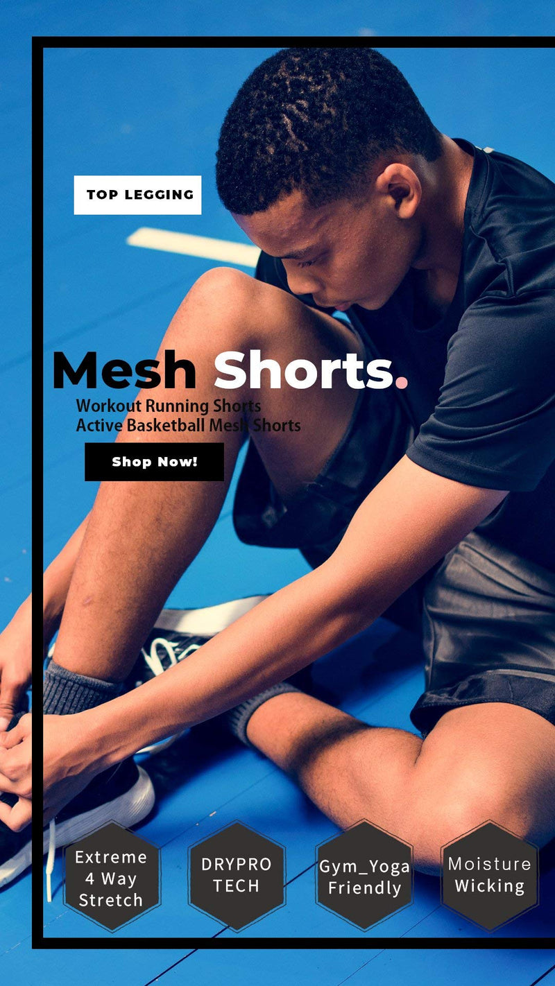 TOP LEGGING Mens Athletic Basketball Shorts, Active Workout Big and Tall Shorts with Pockets Medium Mesh_gold - BeesActive Australia