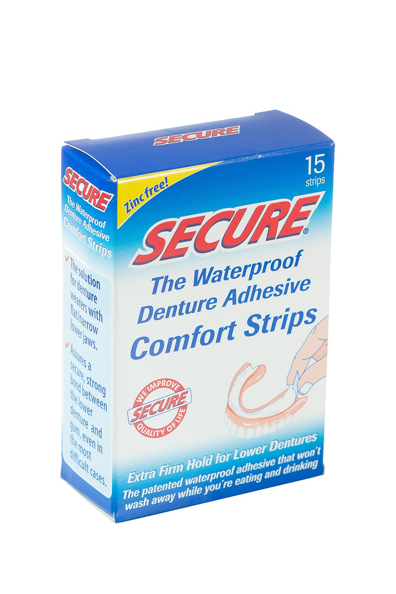 Secure. Denture Adhesive Cushions waterpfroof. 15pcs. - BeesActive Australia