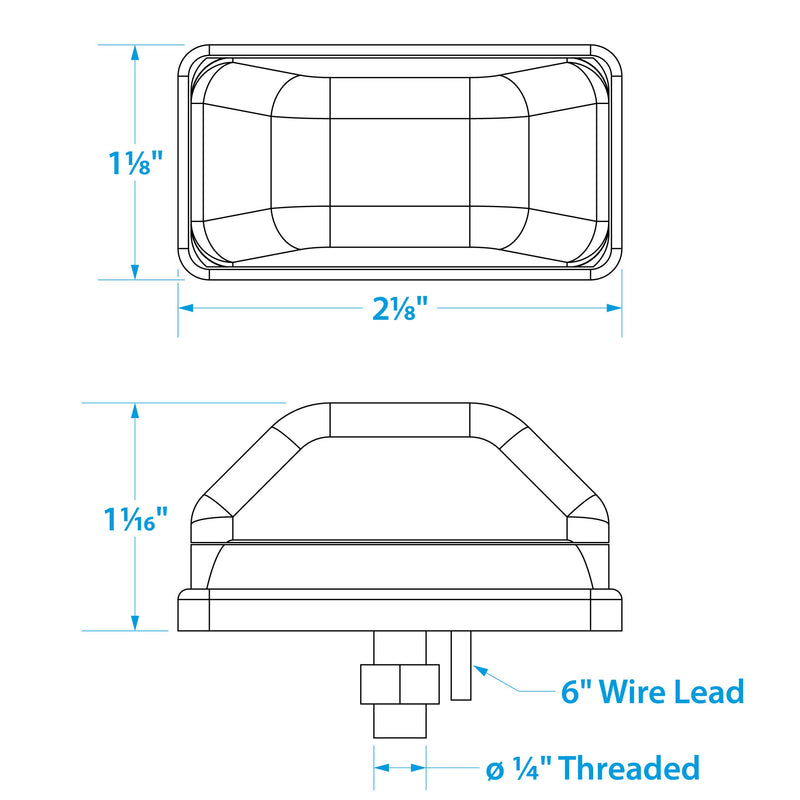 [AUSTRALIA] - SEACHOICE 52561 LED Stud Mount Side Marker Light Amber, One Size 