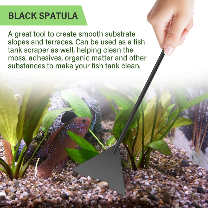 Simple Deluxe Aquarium Aquascape Tools Kit, 4 in 1 Anti-Rust Aquatic Plant Aquascaping Tool Stainless Steel Tweezers Scissors Spatula Set for Aquarium Tank Clean, Fish Tank, Bonsai, Algae Scrapers 4 in 1 Kit - BeesActive Australia