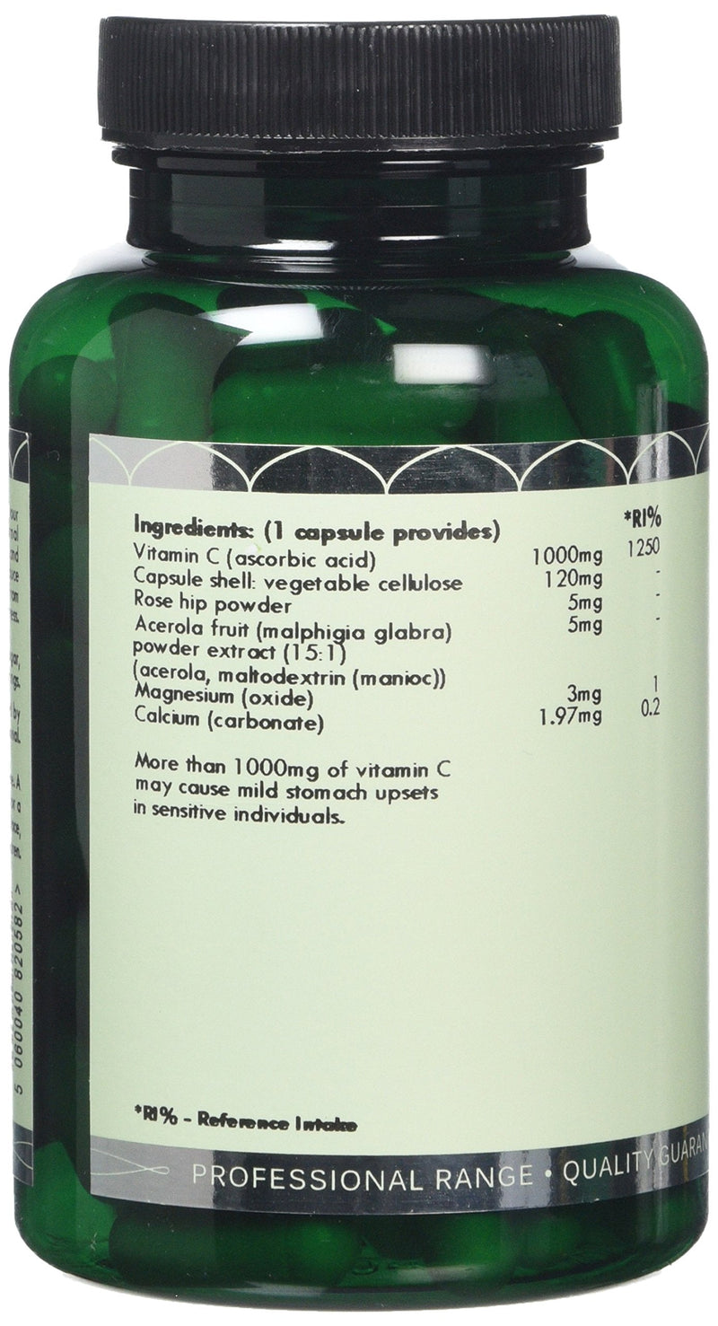 High Strength Vitamin C Capsules | 1000mg Vitamin C per Capsule | 120 Vegan Capsules | with Rosehip and Acerola | G&G Vitamins - BeesActive Australia