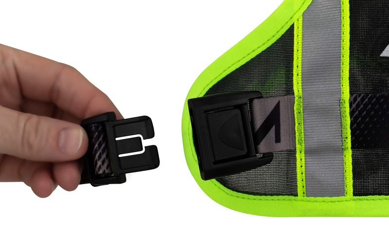 Ultraspire Neon Reflective Unisex Lightweight Vest - Hydratation Not Included, Capacity: 31 c.i. (0.5L) Black/Lime Universal Size (26?-48?) - BeesActive Australia