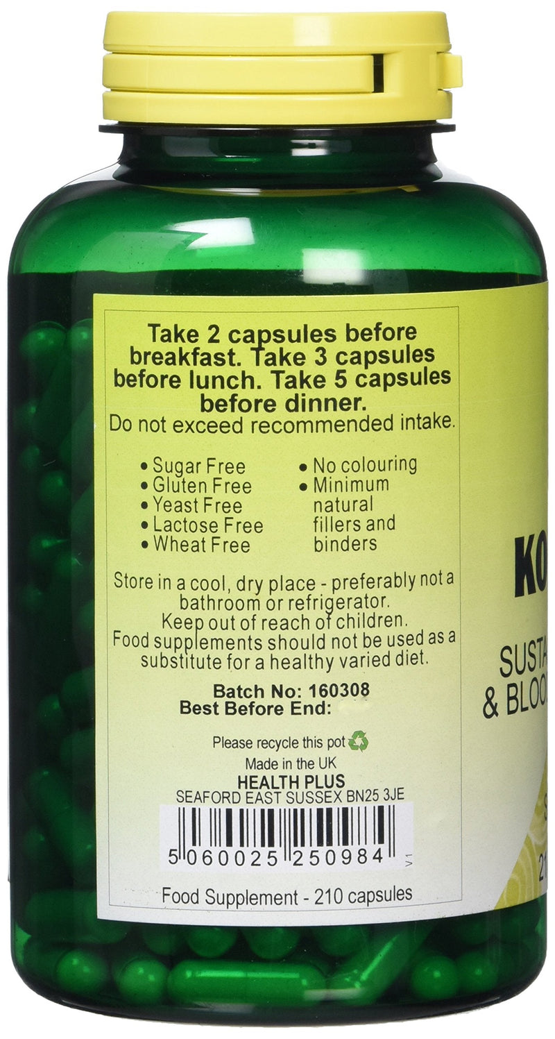 Health Plus Konjac Fibre 500mg (Glucomannan) Slimming and Weight Control Supplement - 210 Gelatin Free Capsules - BeesActive Australia