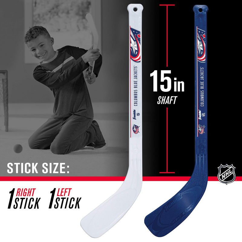 Franklin Sports NHL Team Mini Hockey 2 Piece Stick Set Columbus Blue Jackets - BeesActive Australia