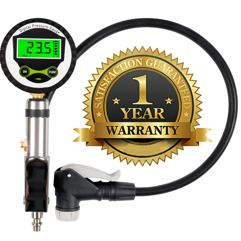 Digital Bicycle Tire Inflator Gauge with Auto-Select Valve Type - Presta and Schrader Air Compressor Tool - BeesActive Australia