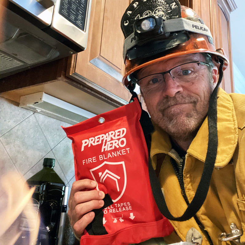Prepared Hero Emergency Fire Blanket - 1 Pack - Fire Suppression Blanket for Kitchen, 40” x 40” Fire Blanket for Home, Fiberglass Fire Blanket 1-pack - BeesActive Australia