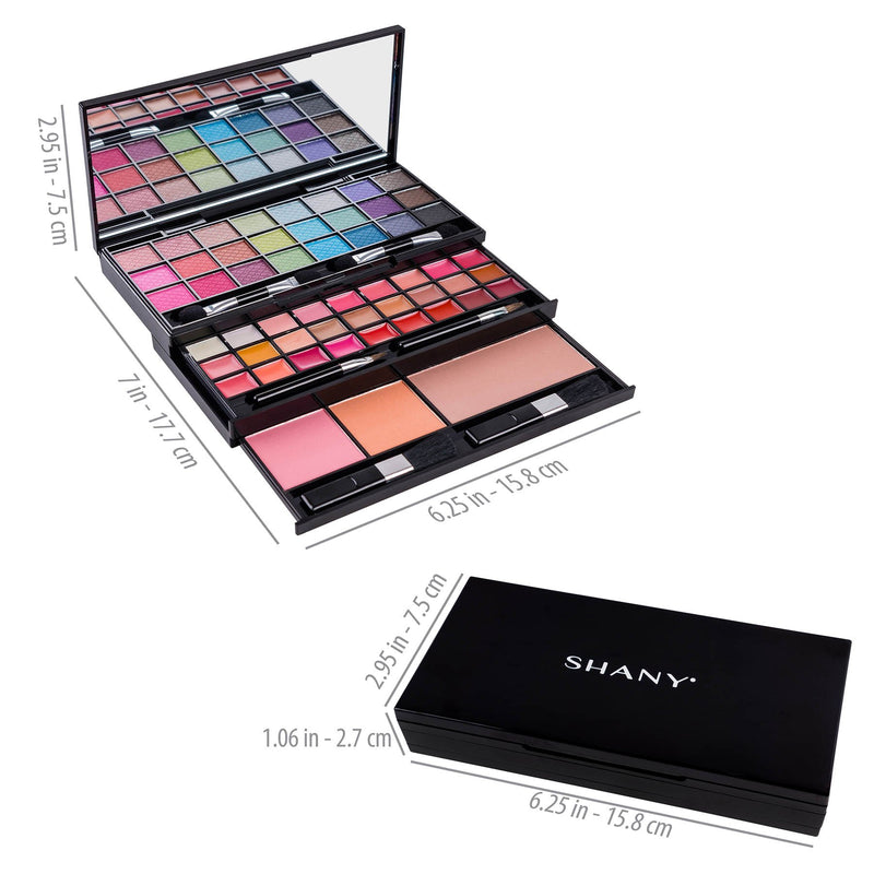 SHANY Classy & Sassy All-in-One Makeup Kit with Mirror, Applicators, 24 Eye Shadows, 18 Lip Glosses, 2 Blushes, and 1 Bronzer. - BeesActive Australia