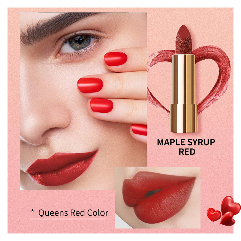 Erinde Leopard Matte Lipstick Makeup Set, Non-Stick Cup Red Lipstick, Long-Lasting Wear, Not Fade Waterproof, Moisturizing Makeup Lip Stain, Color Sensational Set A - BeesActive Australia