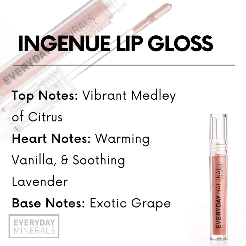 Everyday Minerals | Ingenue Lip Gloss | Natural Mineral Makeup Lip Gloss | High Shine | 100% Vegan | - BeesActive Australia