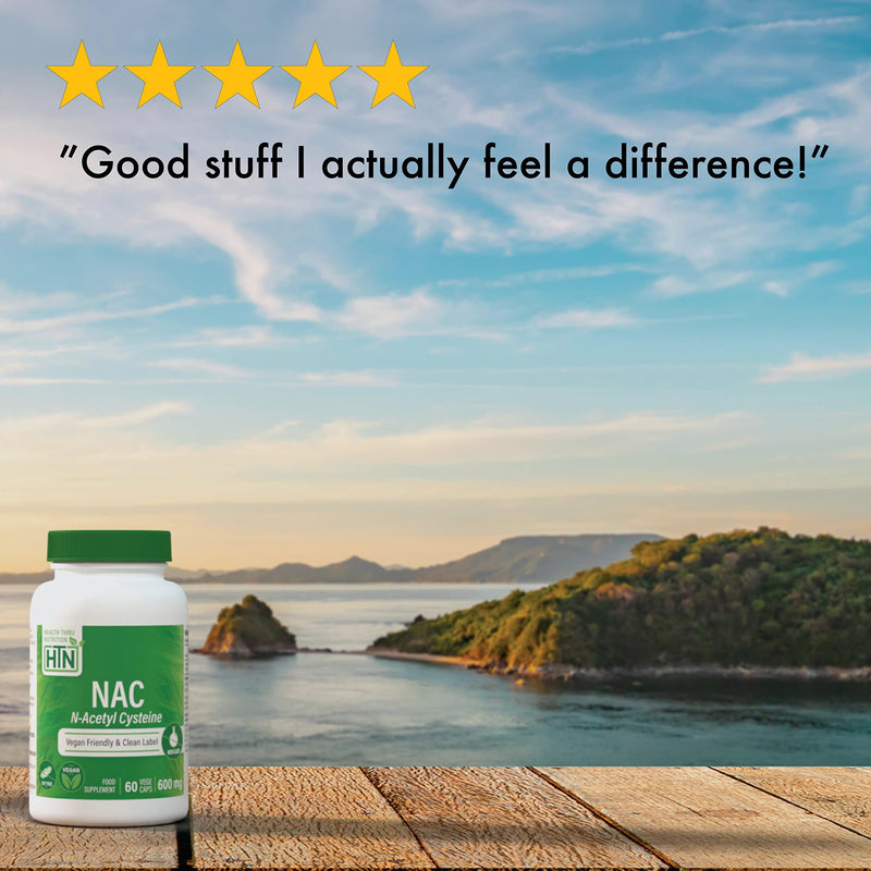 NAC N-Acetyl-Cysteine 600mg 60 VegeCaps | The Purest, Most Powerful NAC Supplement | Supports Healthy Lung & Liver Functions | Maintains Overall Cellular Health - Vegan, Soy Free & Gluten Free - BeesActive Australia
