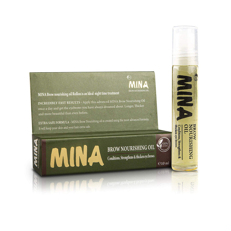 MINA ibrow Henna Light Brown Professional Tint Kit With Nourishing Oil & Brush Combo Pack | No Ammonia | Vegan & Cruelty free | Upto 30 Applications - BeesActive Australia