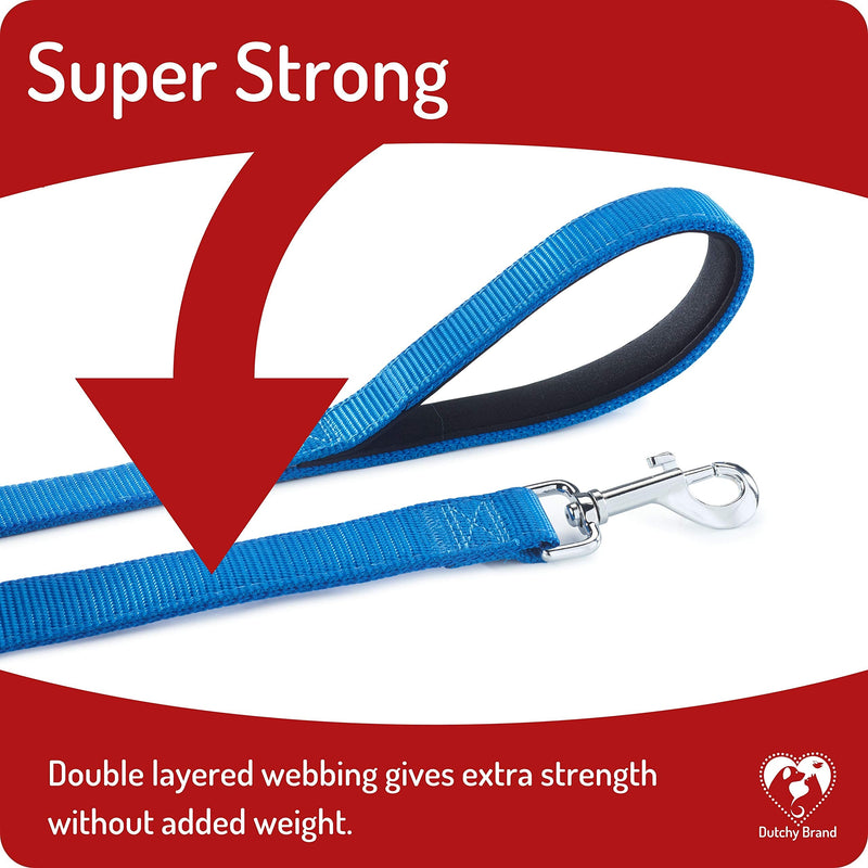 Dog Leash for Medium, Large and Small Dogs - 6 Foot Dog Leashes for Training and Daily Walks - Durable Sizes in Lightweight and Heavy Duty for Small and Large Breeds 2-Layer Blue - BeesActive Australia