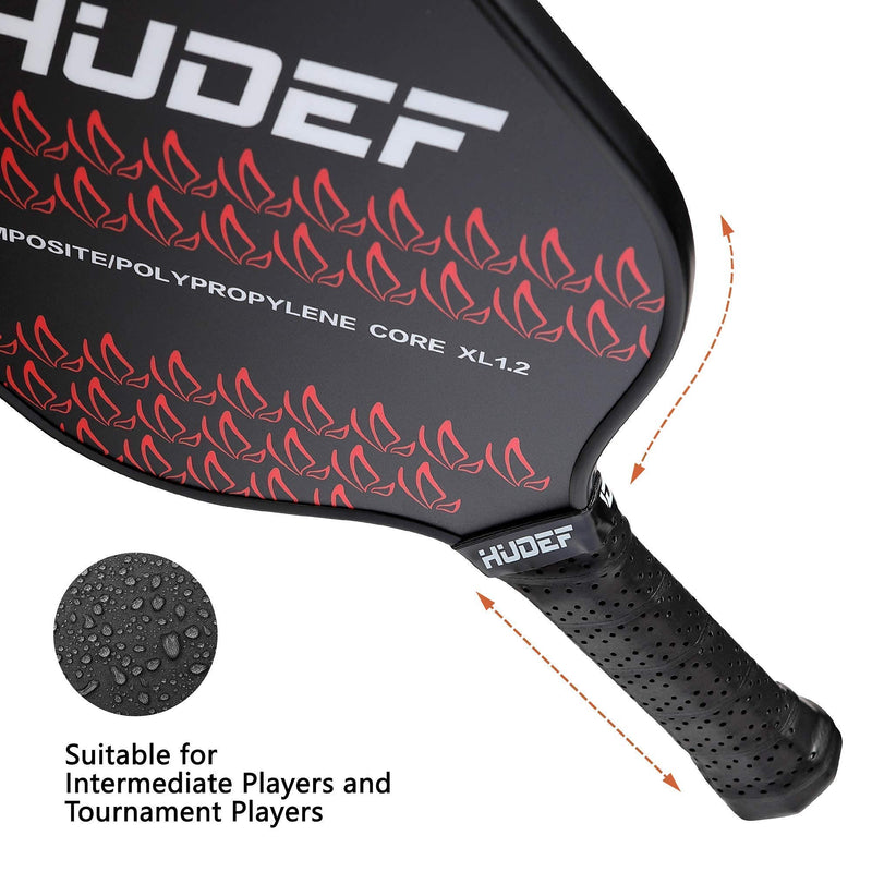 HUDEF Pickleball Paddle-Graphite Pickleball Racquet Lightweight 7.2-7.8oz,PP Honeycomb Composite Core Balanced Pickleball Rackets - BeesActive Australia