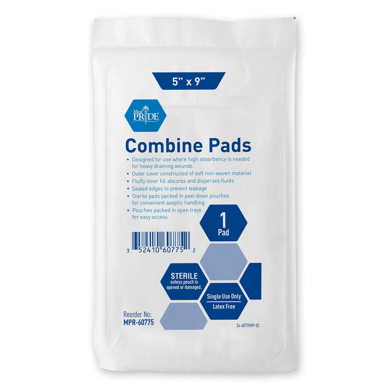 Medpride Sterile Abdominal- ABD Combine Pads| 40-Pack, 5 x 9 Inches| Extra Absorbent & Thick, Individually Wrapped Wound Dressing, First Aid Pads| Surgical-Grade, Nonstick- for Heavy Leakage, Post Op - BeesActive Australia